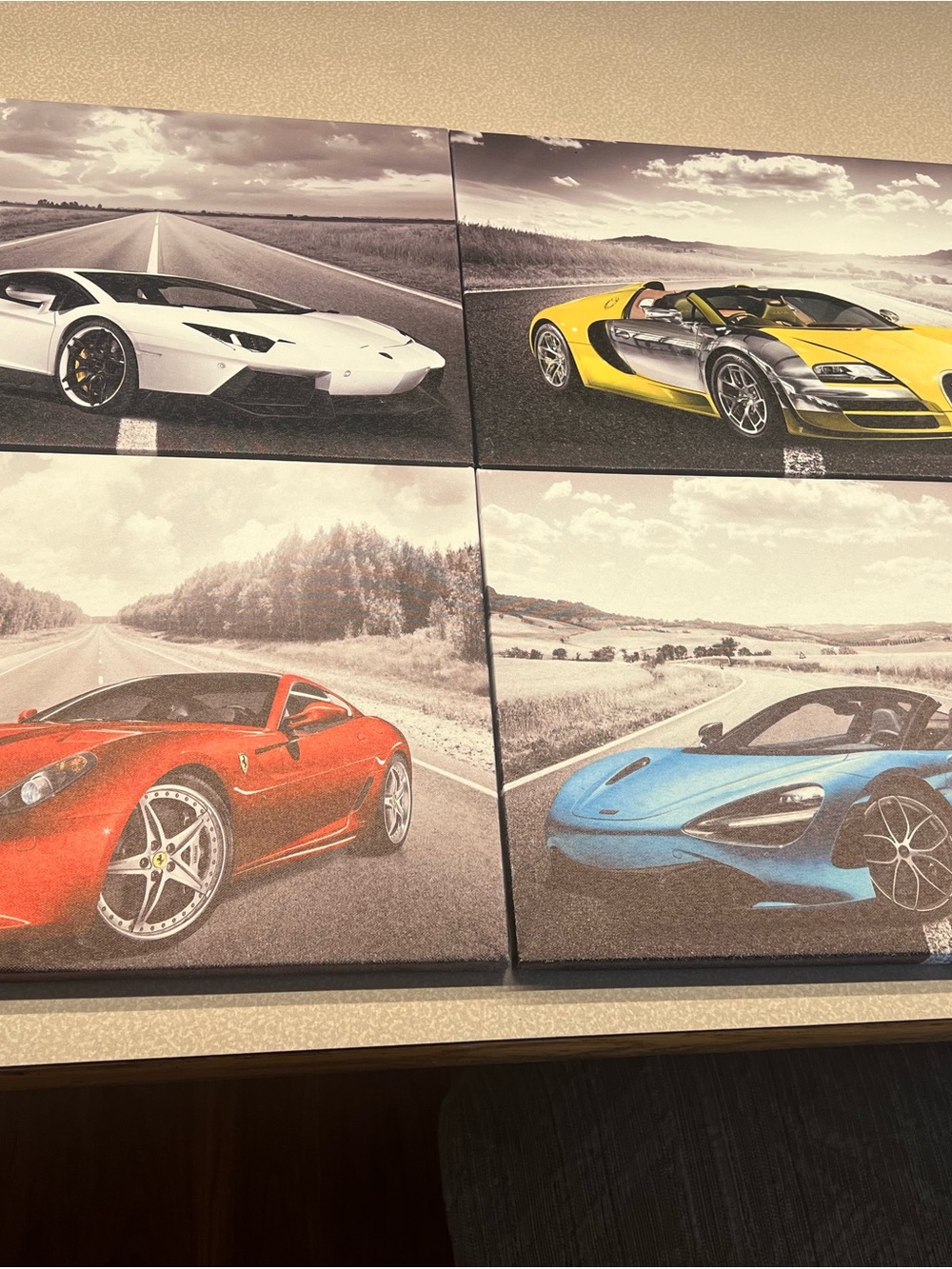 Canvas Wall Art Panel - Sports Cars Collection (Multicolor)